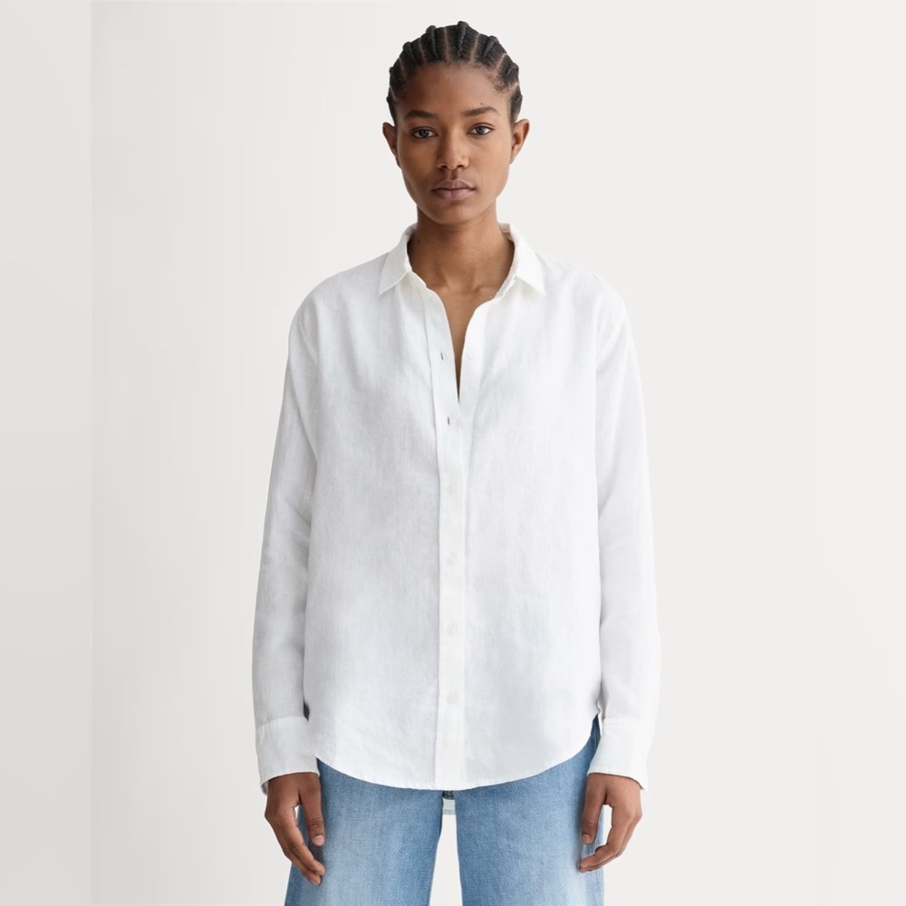 NWT Everlane Matching Linen SET with Button Down Top and Elastic Pants